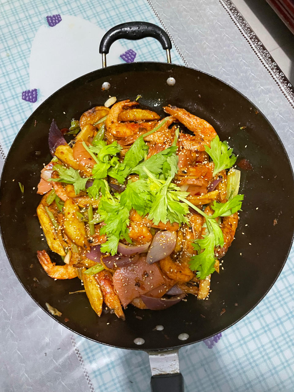 🔥简单又好吃的干锅大虾，比外面买的还好吃❗️