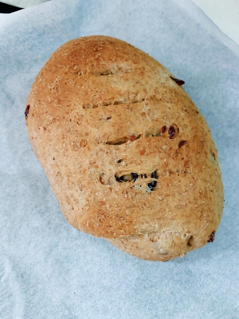 蔓越莓全麦黑糖面包