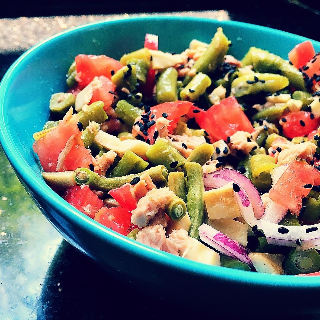 杏鲍菇金枪鱼沙拉的做法