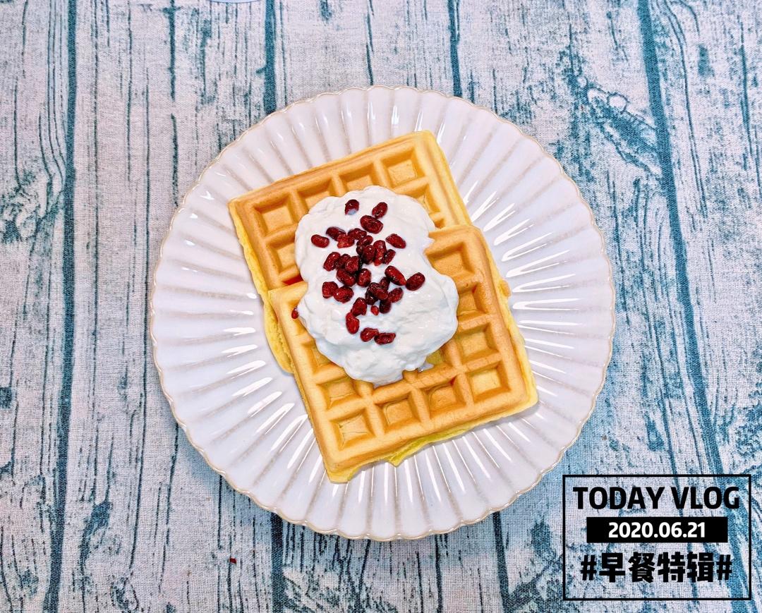 可可糯米华夫饼