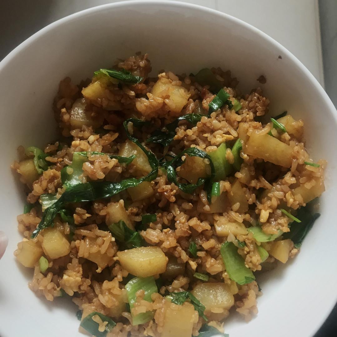 小时候的酱油炒饭