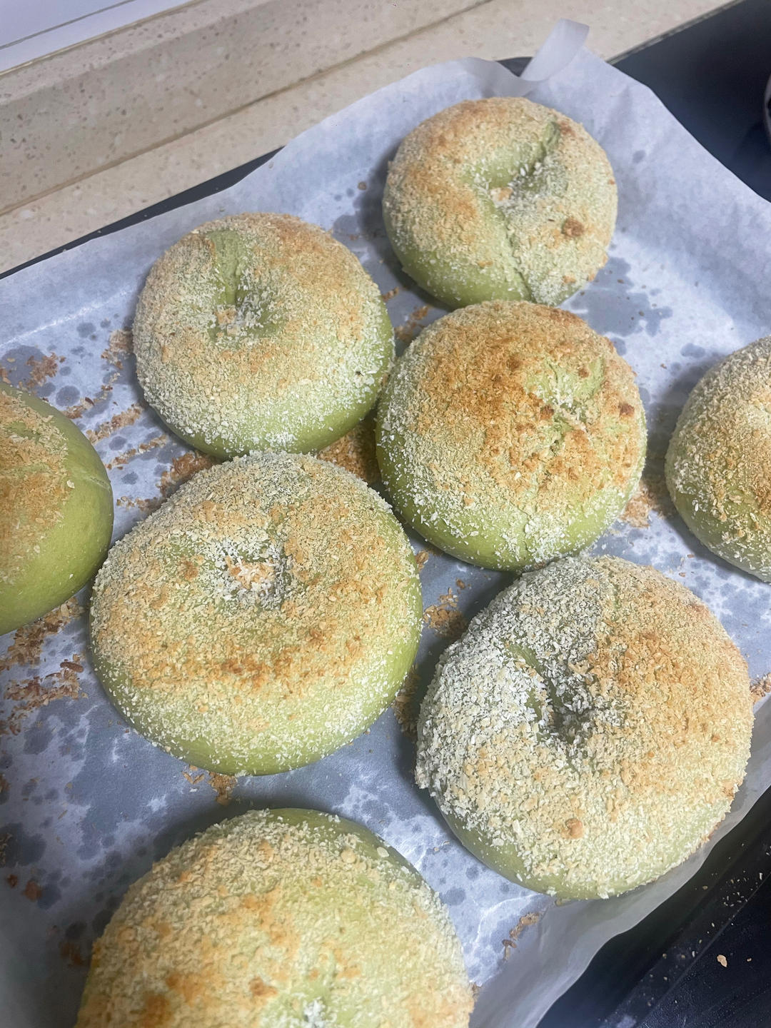 斑斓椰椰乳酪贝果🥥清新治愈搭配🌿