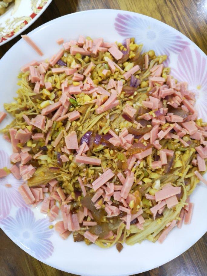堂妈的蒜蓉豉油金针菇