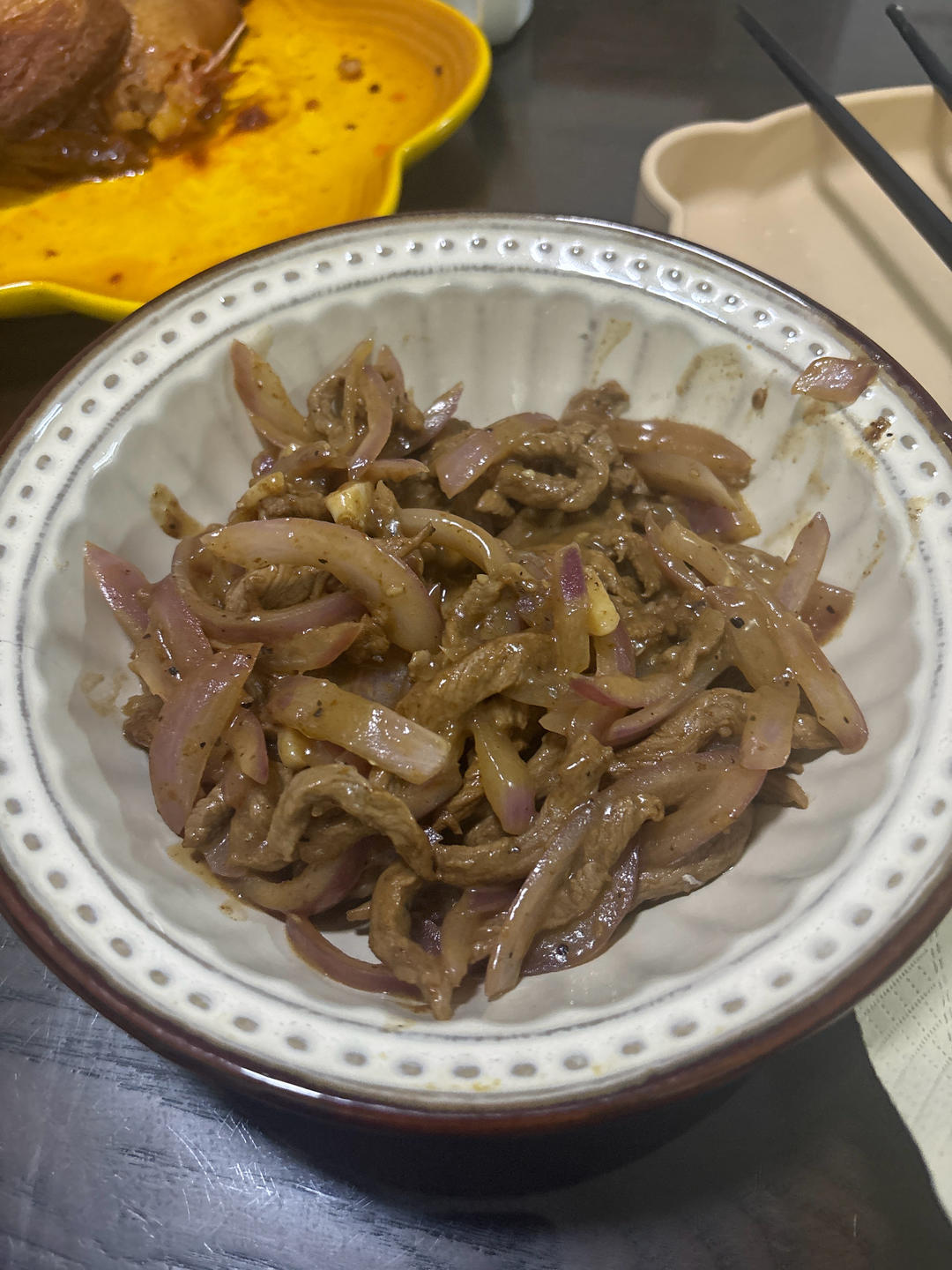 青椒洋葱炒牛肉丝
