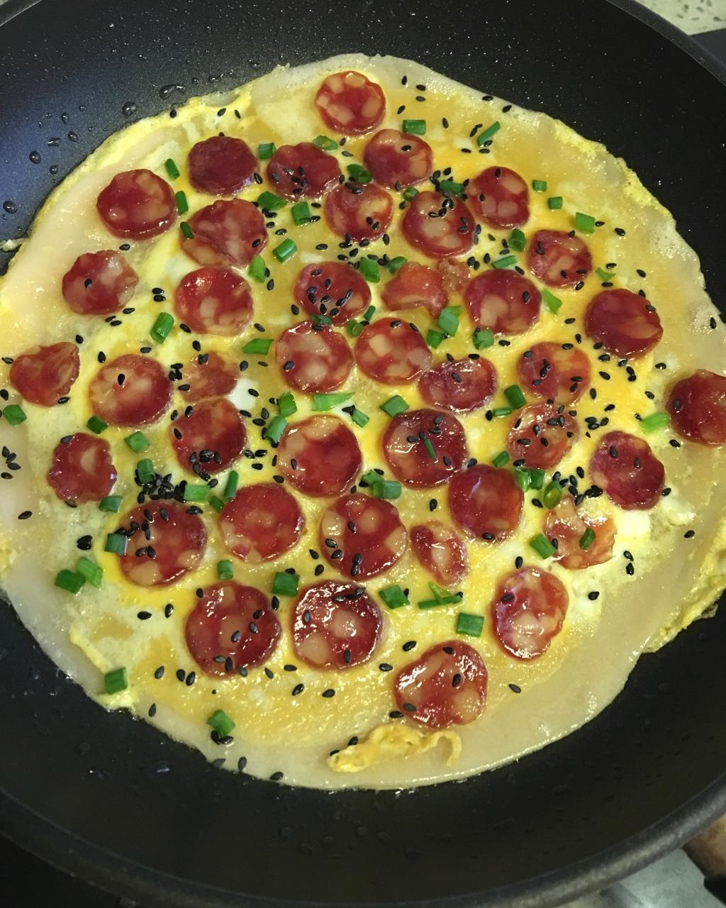 香肠（腊肠）鸡蛋煎饼