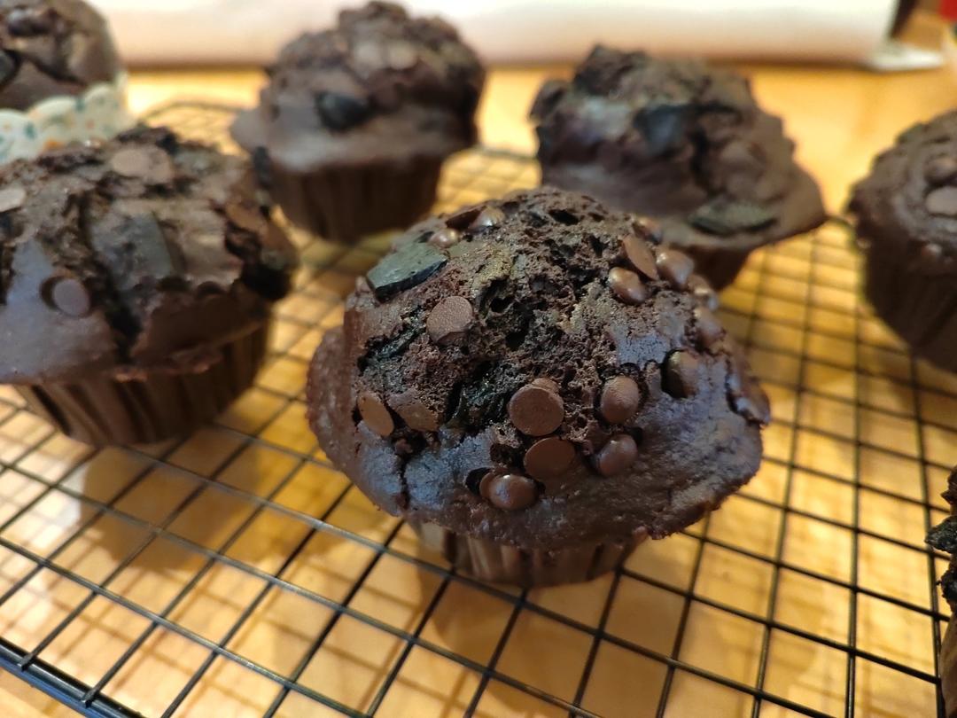 在家做巧克力蘑菇头麦芬蛋糕🍫