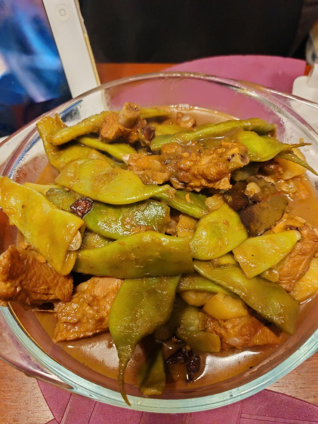 东北油豆角炖排骨