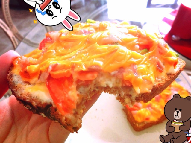 吐司培根小批萨