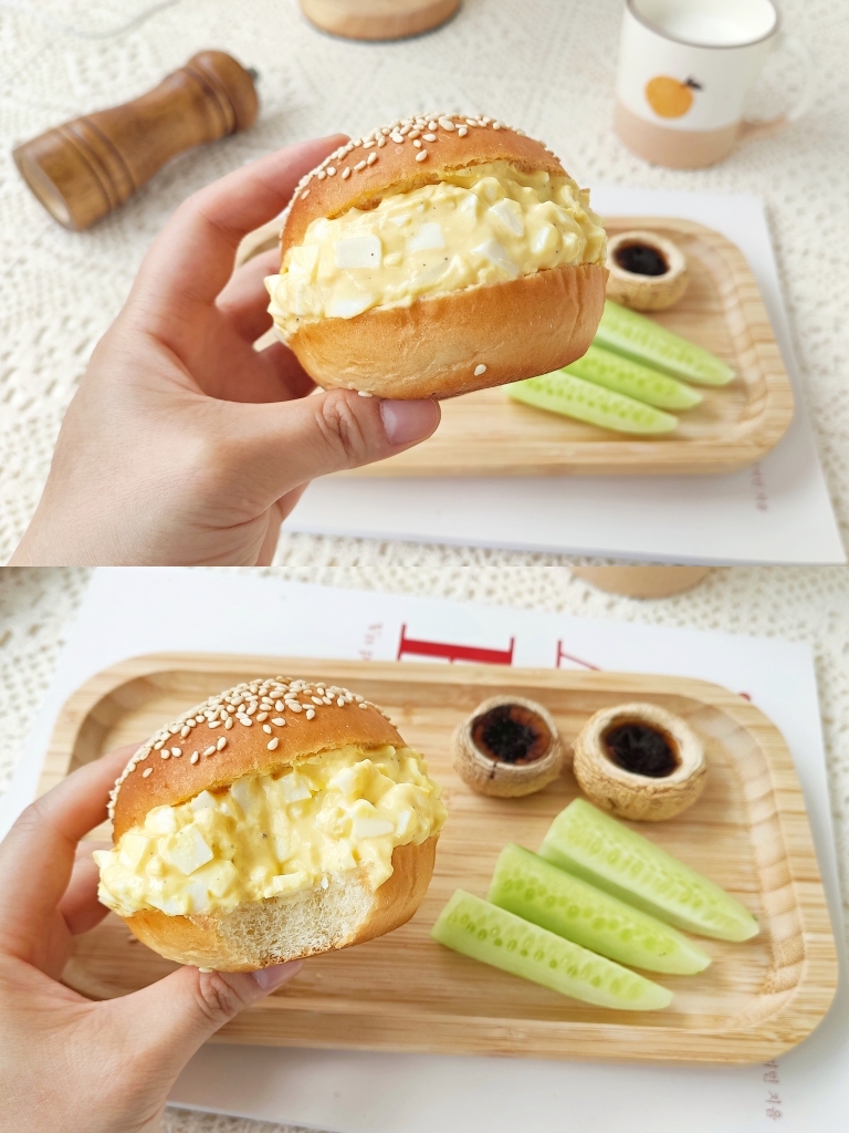 鸡蛋三明治汉堡胚的做法