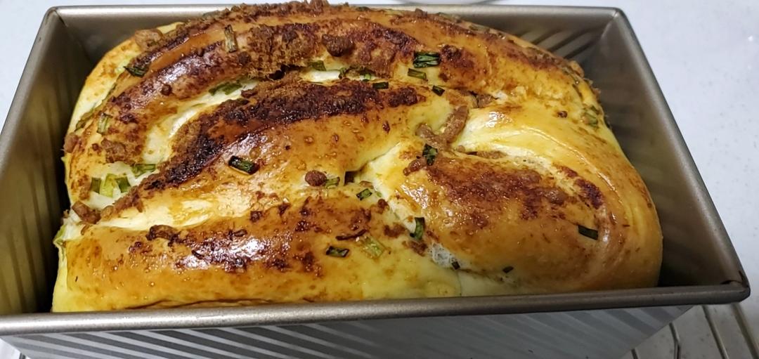 香葱肉松手撕吐司