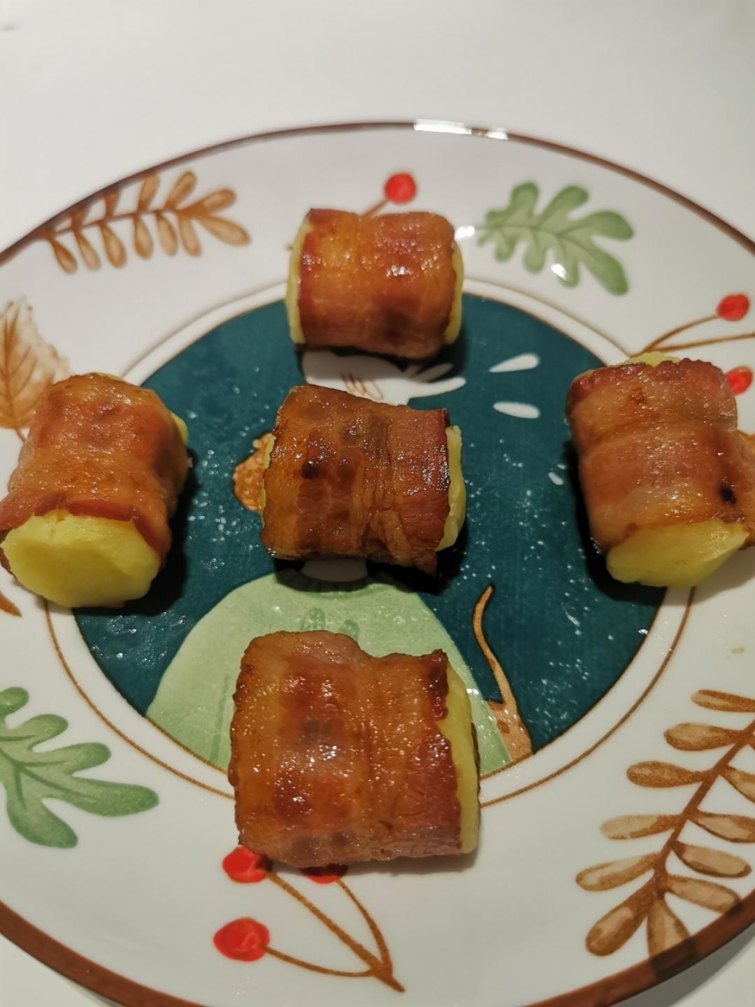 馋哭隔壁小孩❗️土豆新吃🔥照烧土豆泥培根卷