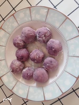 紫薯香芋梅花酥的做法 步骤3