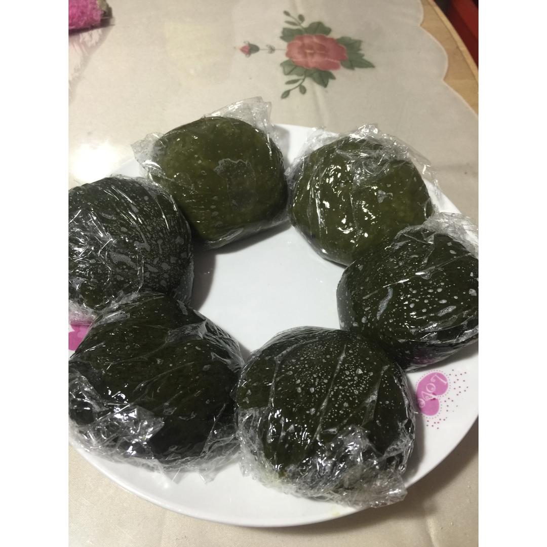 网红青团～～咸蛋黄肉松青团