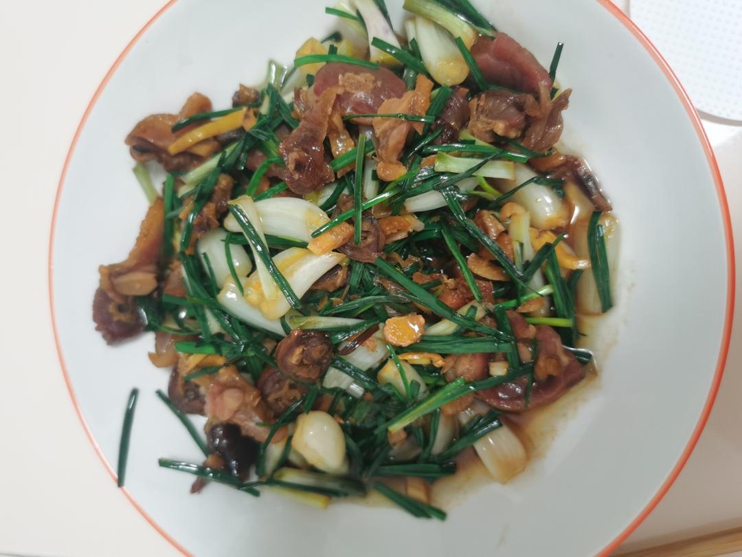 吃了绝对不会放屁的荞头炒板鸭 赣菜炒法
