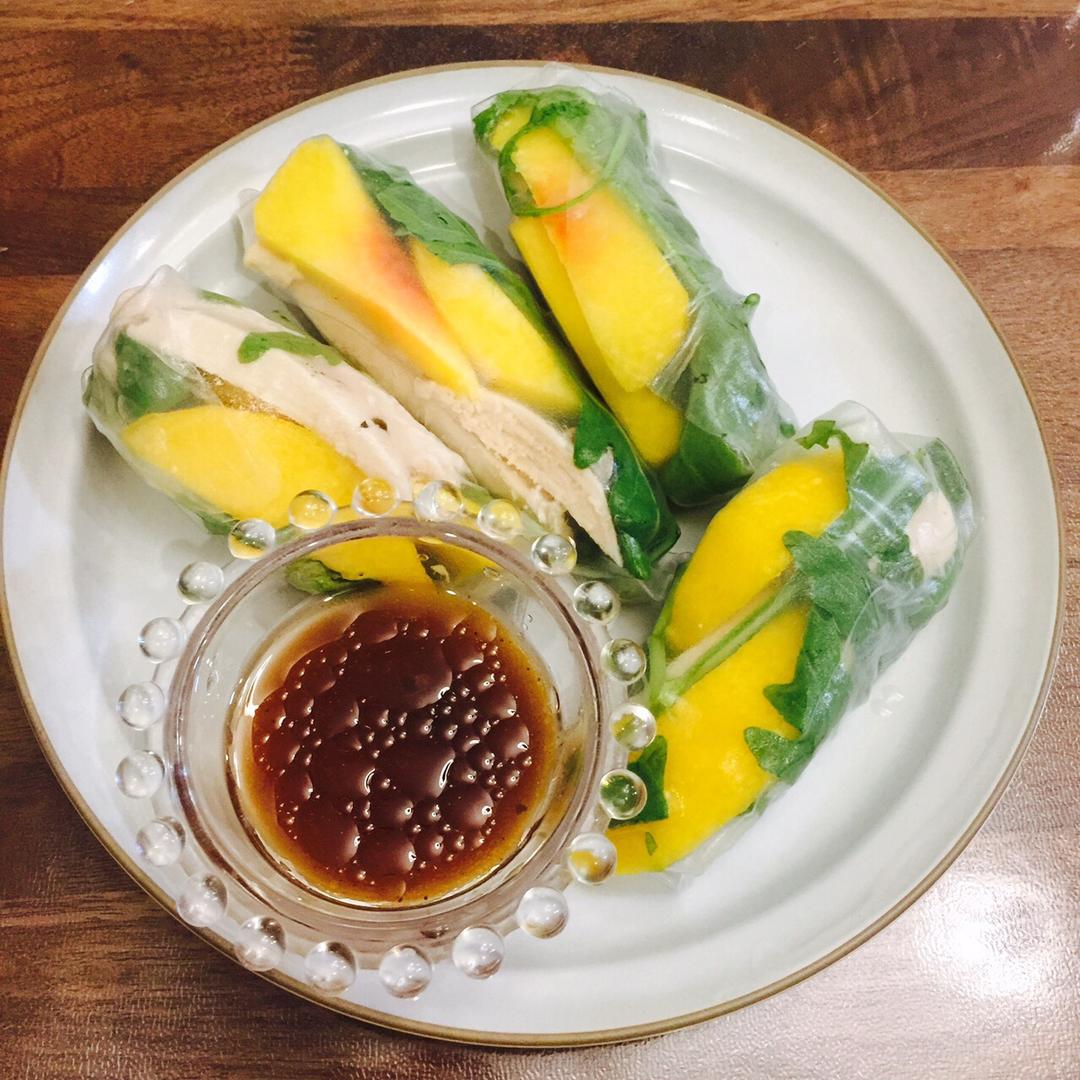 芒果鸡胸肉米纸卷【北鼎烤箱食谱】