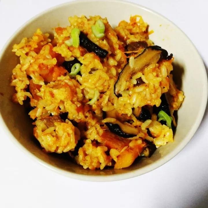 美味到不行的南瓜饭