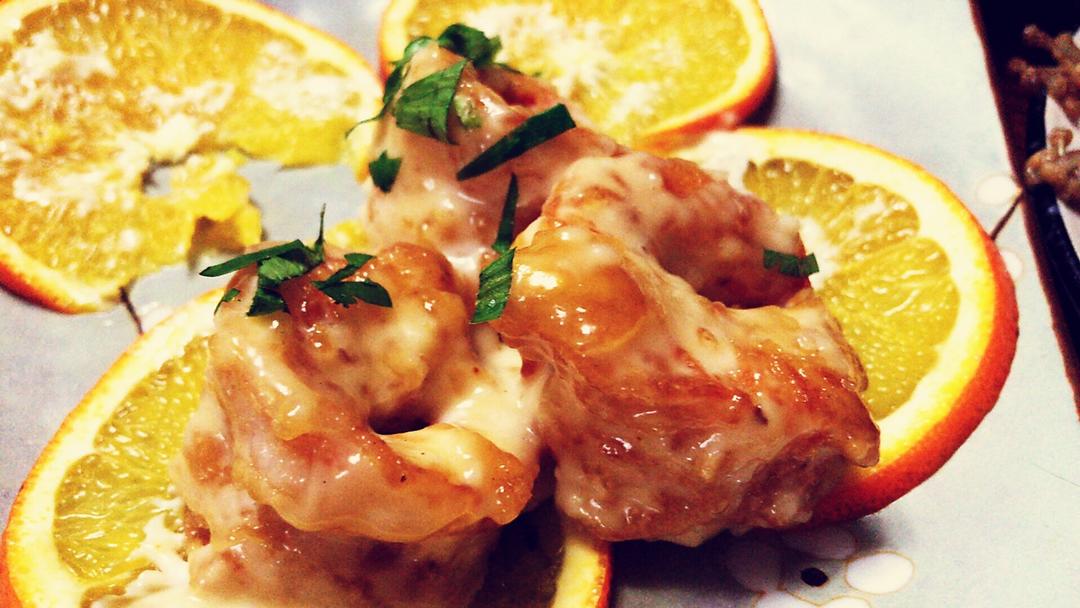 欢喜做年菜：鲜橙腰果沙拉酥虾