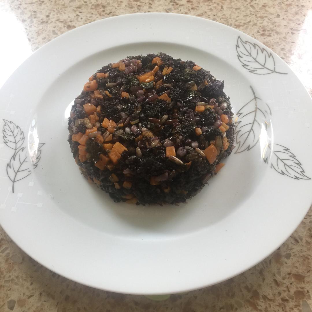 紫菜炒五谷饭的做法