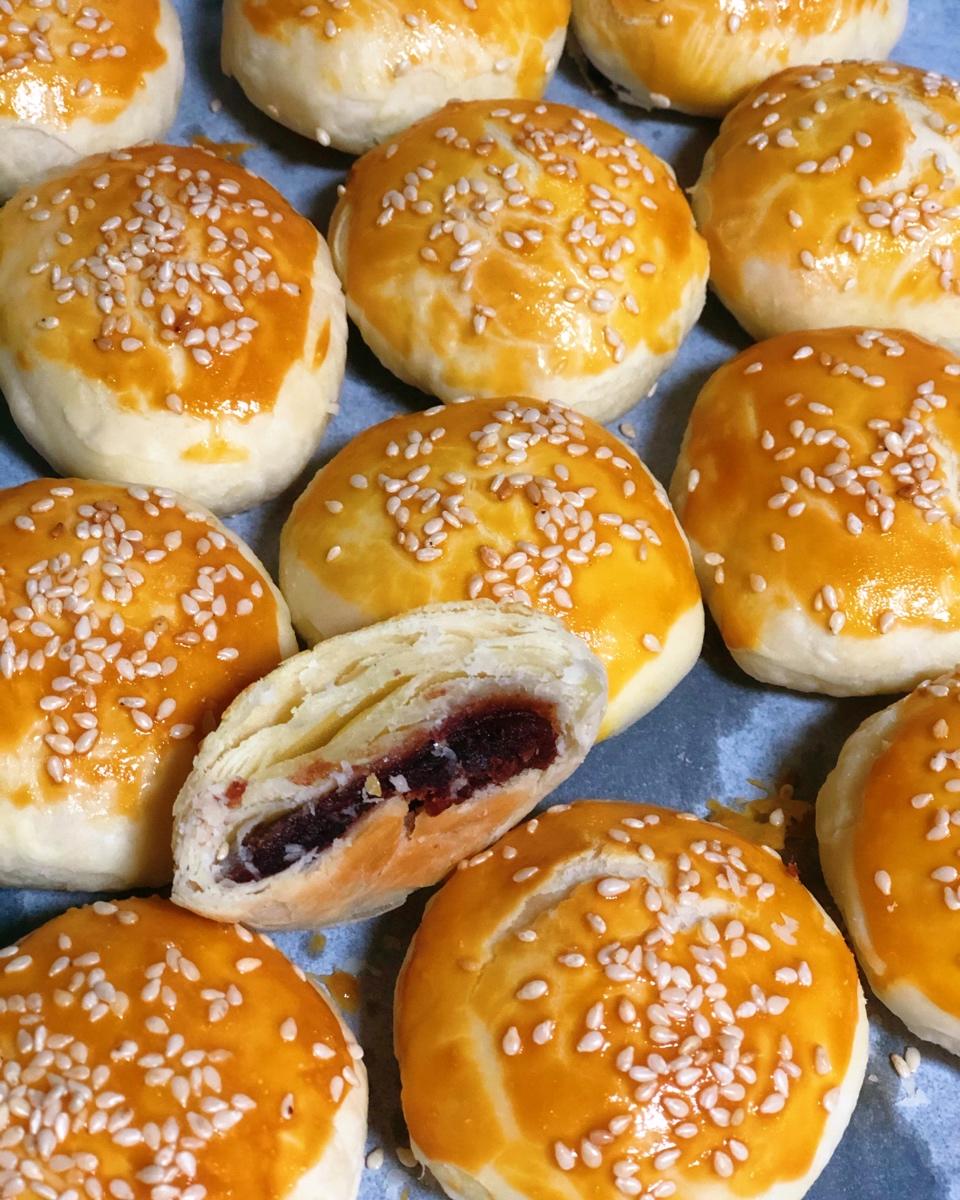 wevee做的红豆沙千层酥 国庆中秋双节伴手礼不只有月饼 没蛋黄的蛋黄