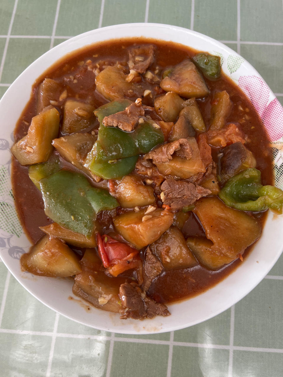 5分钟快手下饭菜#番茄炒茄子🍅番茄家族