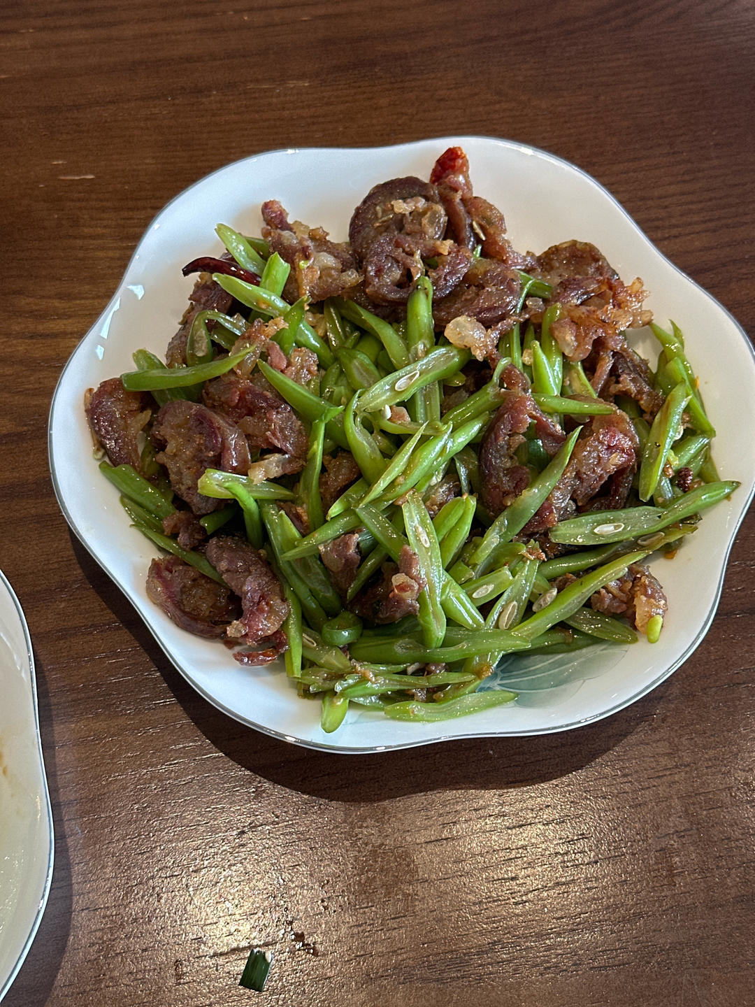 ㊙️腊味‼️四季豆炒腊肠‼️美味家常