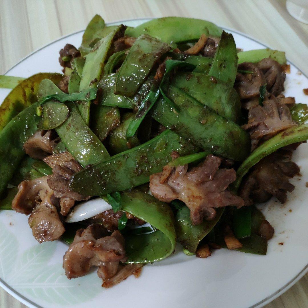 荷兰豆炒鸡肾