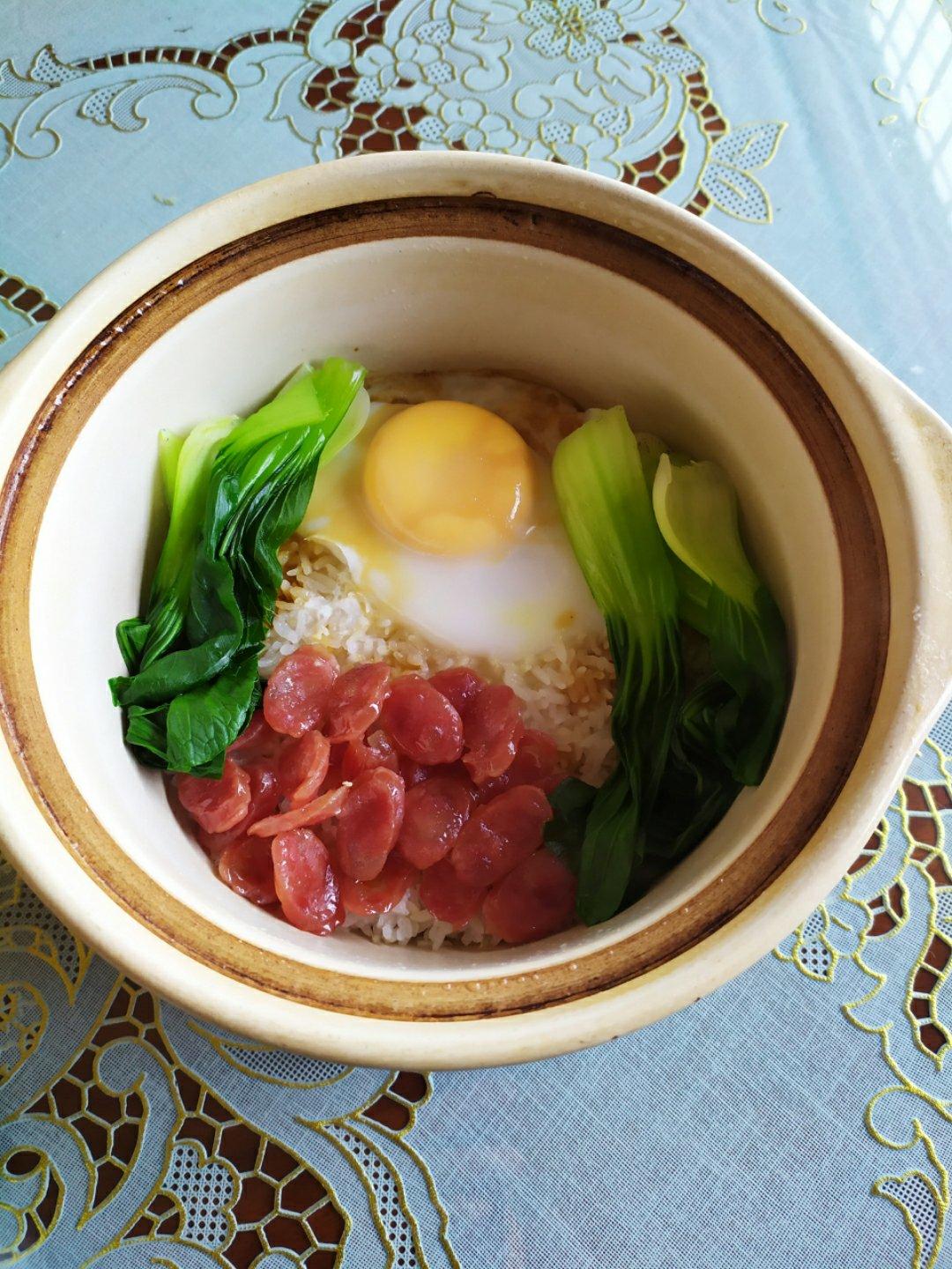 香喷喷的🍲腊肠煲仔饭（砂锅版）超简单神速