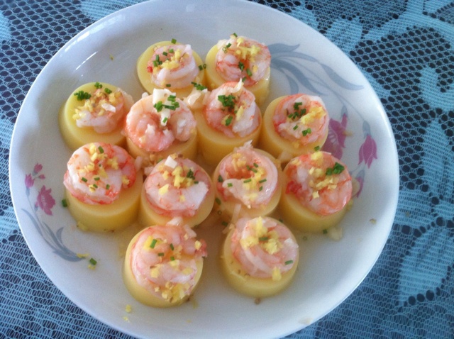 徐风疏影做的虾仁蒸日本豆腐