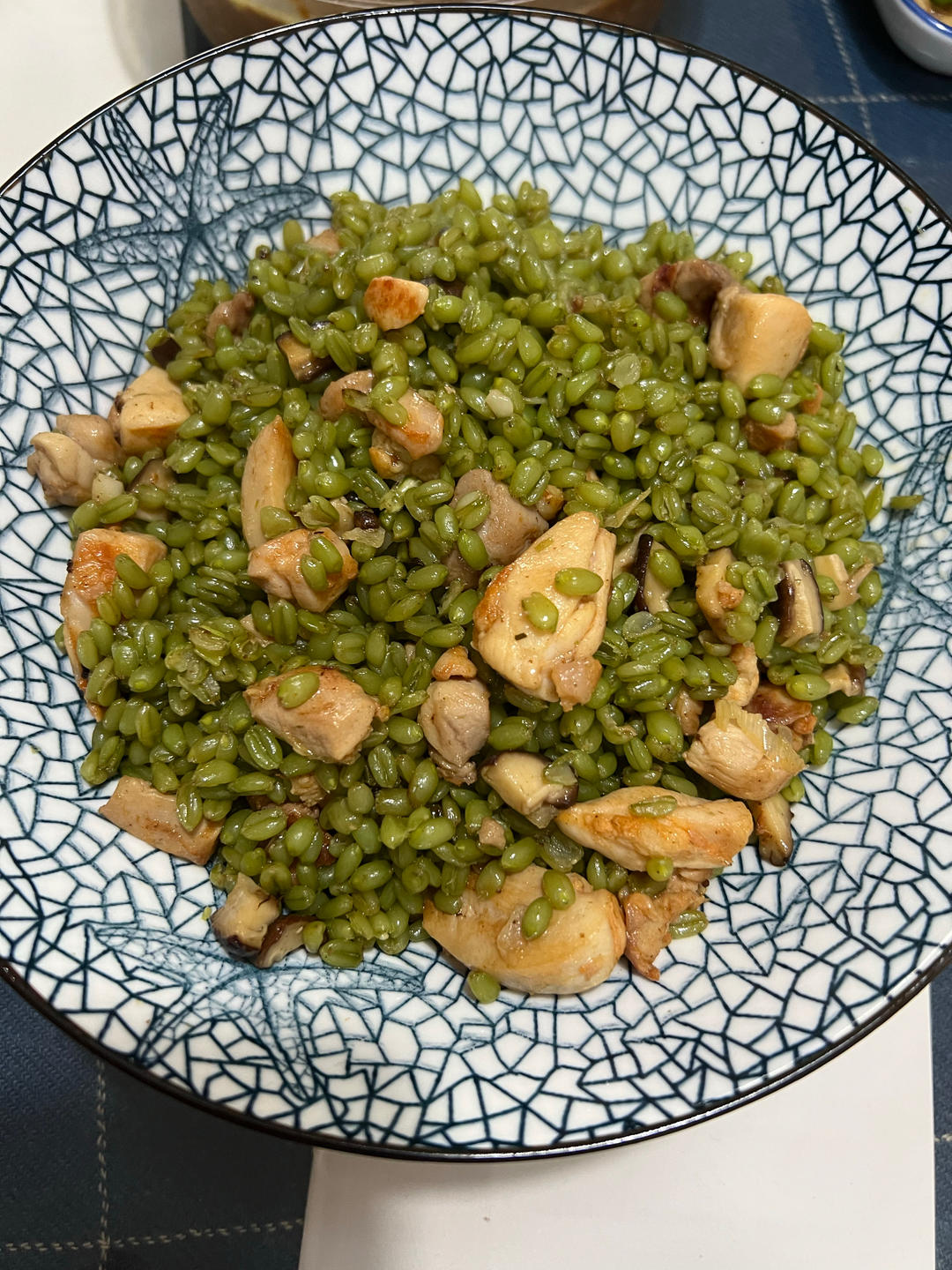 三色青麦仁（适合带便当点减脂餐）