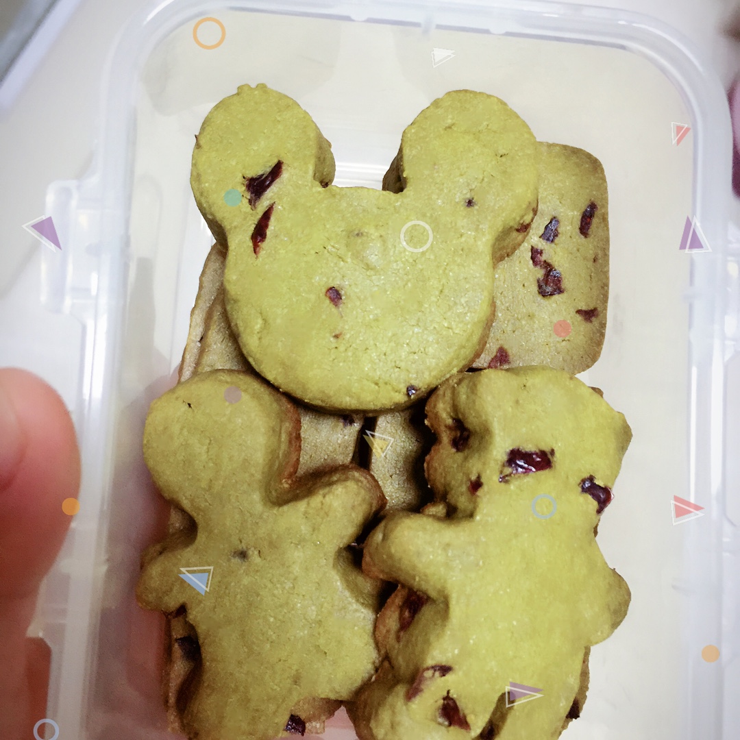 抹茶蔓越莓饼干