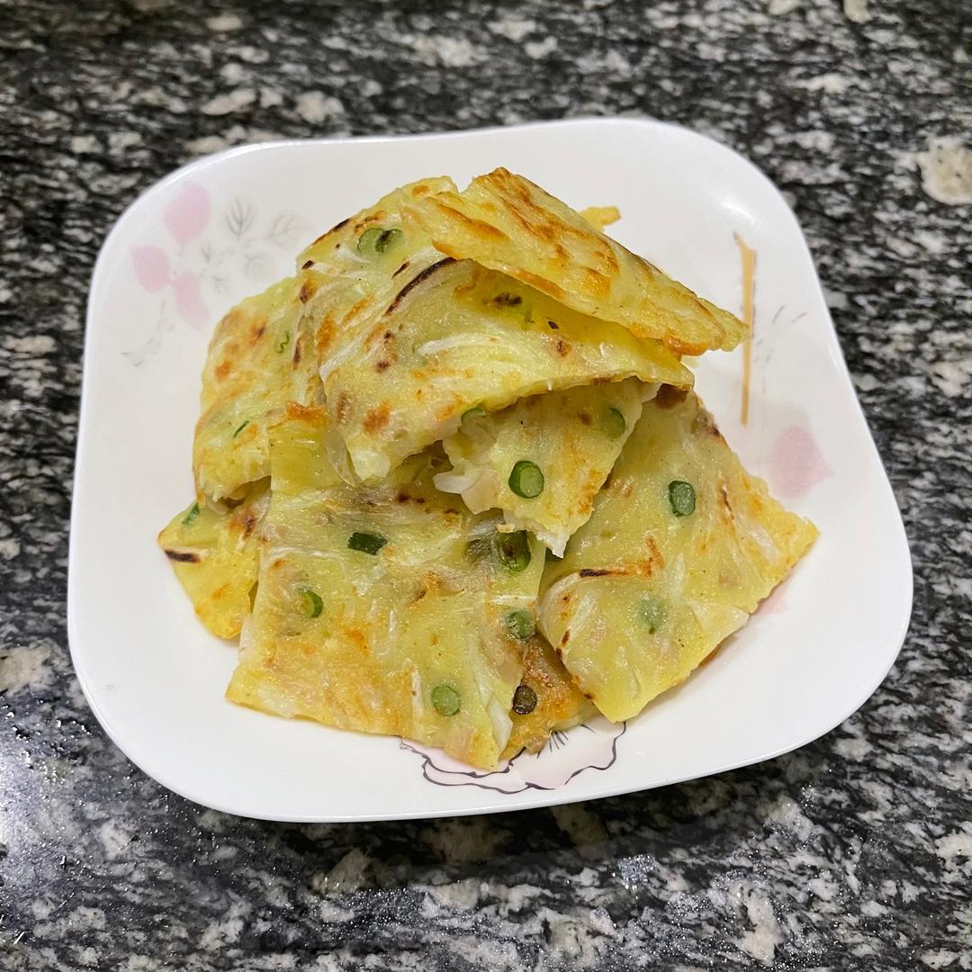 🔥家庭早餐，软糯的萝卜丝饼，煎饼