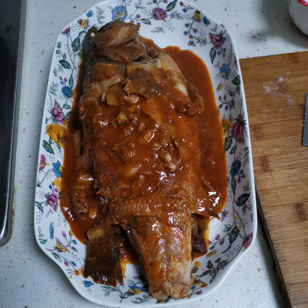 茄汁烧鲈鱼