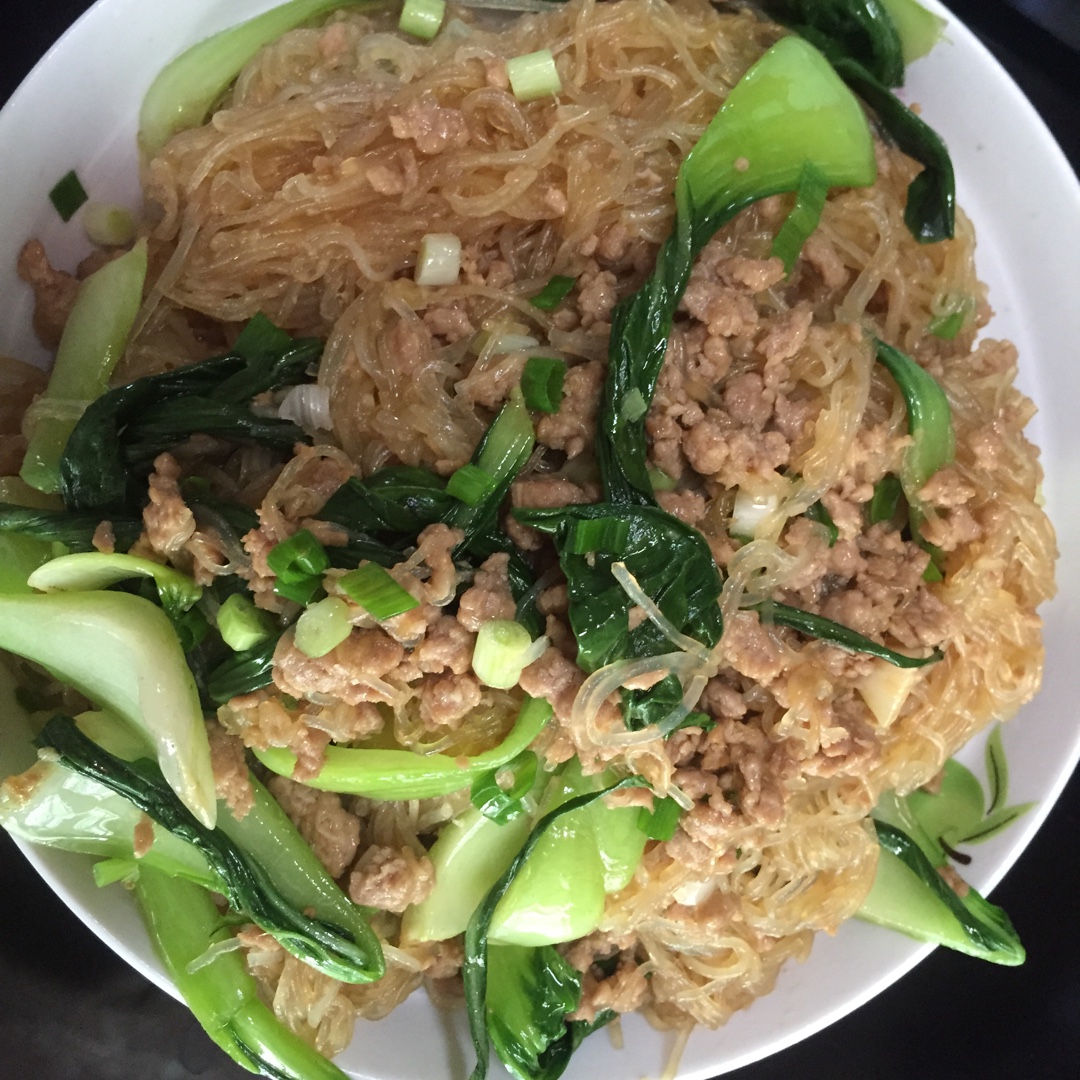 肉末（肉丝）炒粉丝