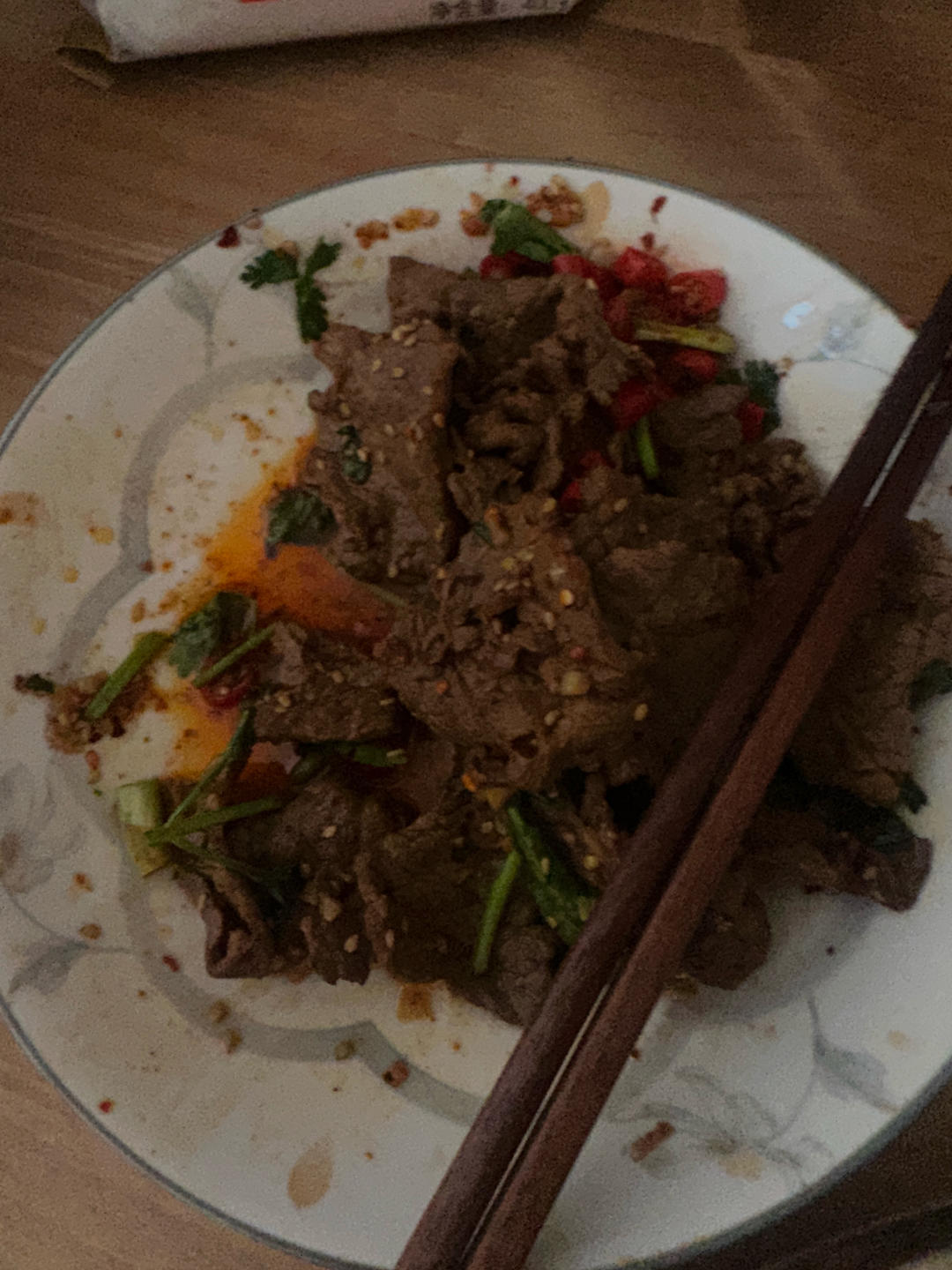 不用爆炒的香菜拌牛肉