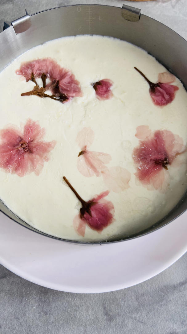 樱花酸奶慕斯蛋糕（免烤）
