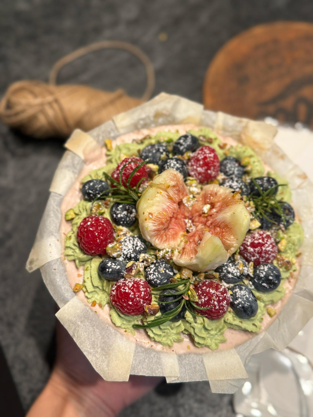 树莓开心果巴斯克🍰/芝士蛋糕