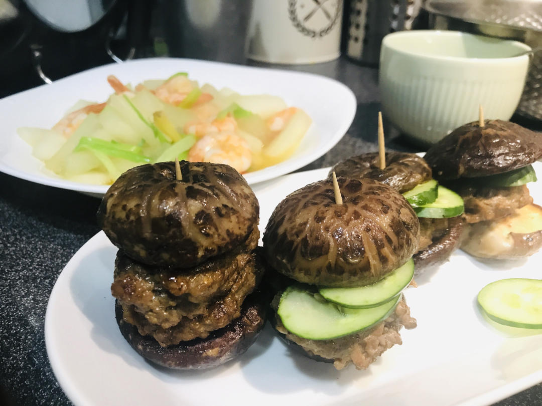 香菇鸡腿“双层汉堡”减脂版