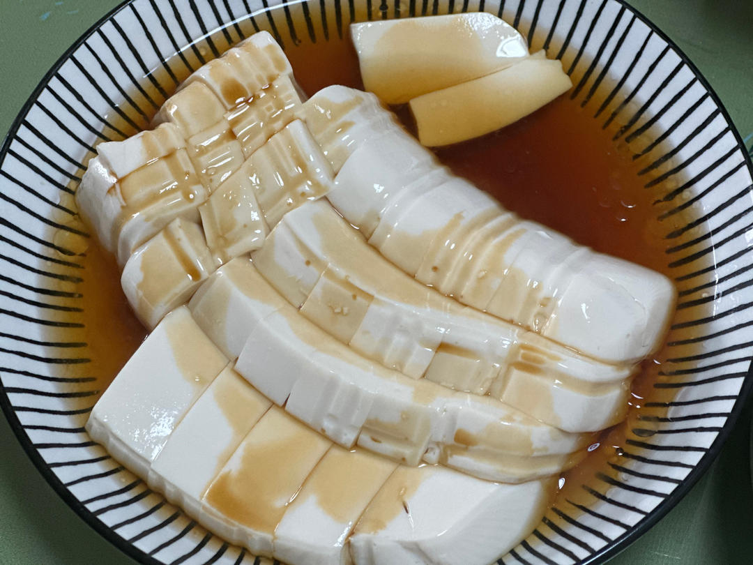 清蒸豆腐蘸白灼汁