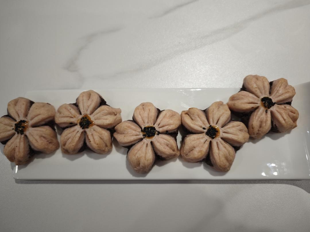 浪漫唯美樱花酥～～豆沙馅
