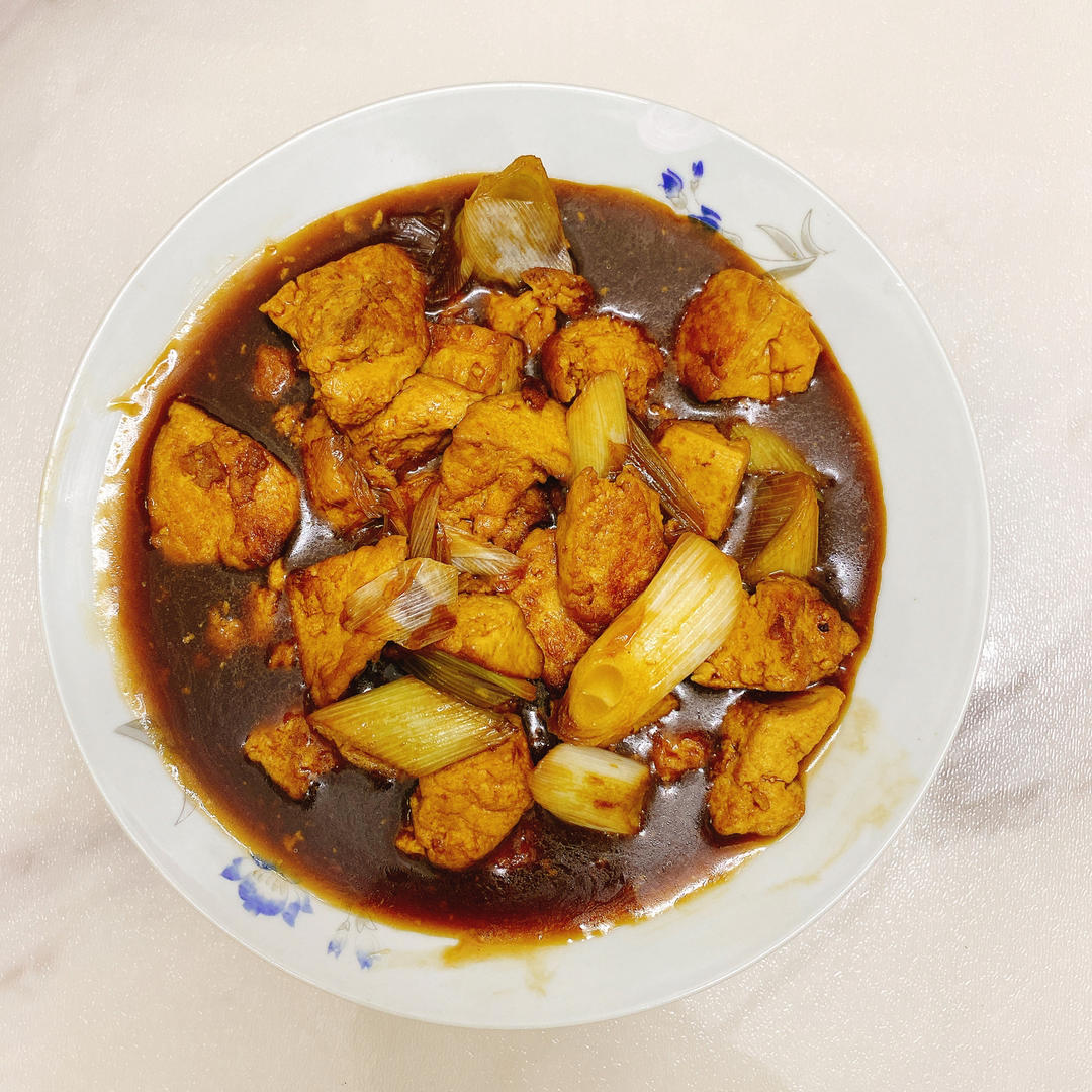葱烧豆腐