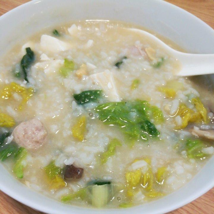咸蛋青菜粥