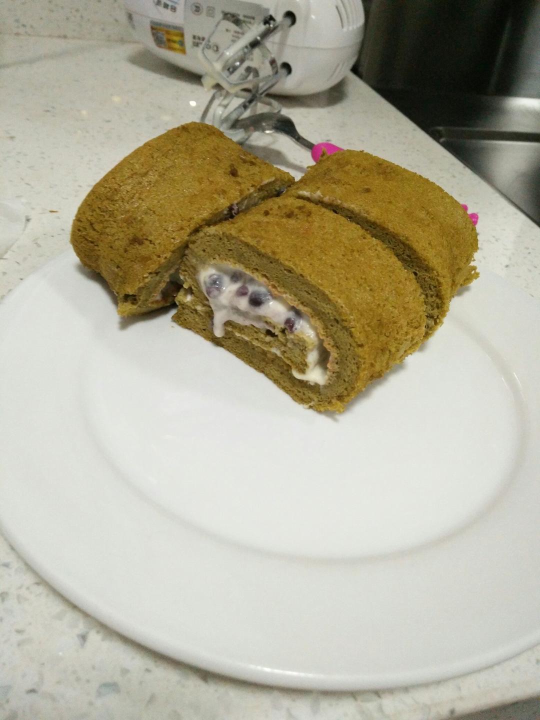 抹茶蜜豆蛋糕卷