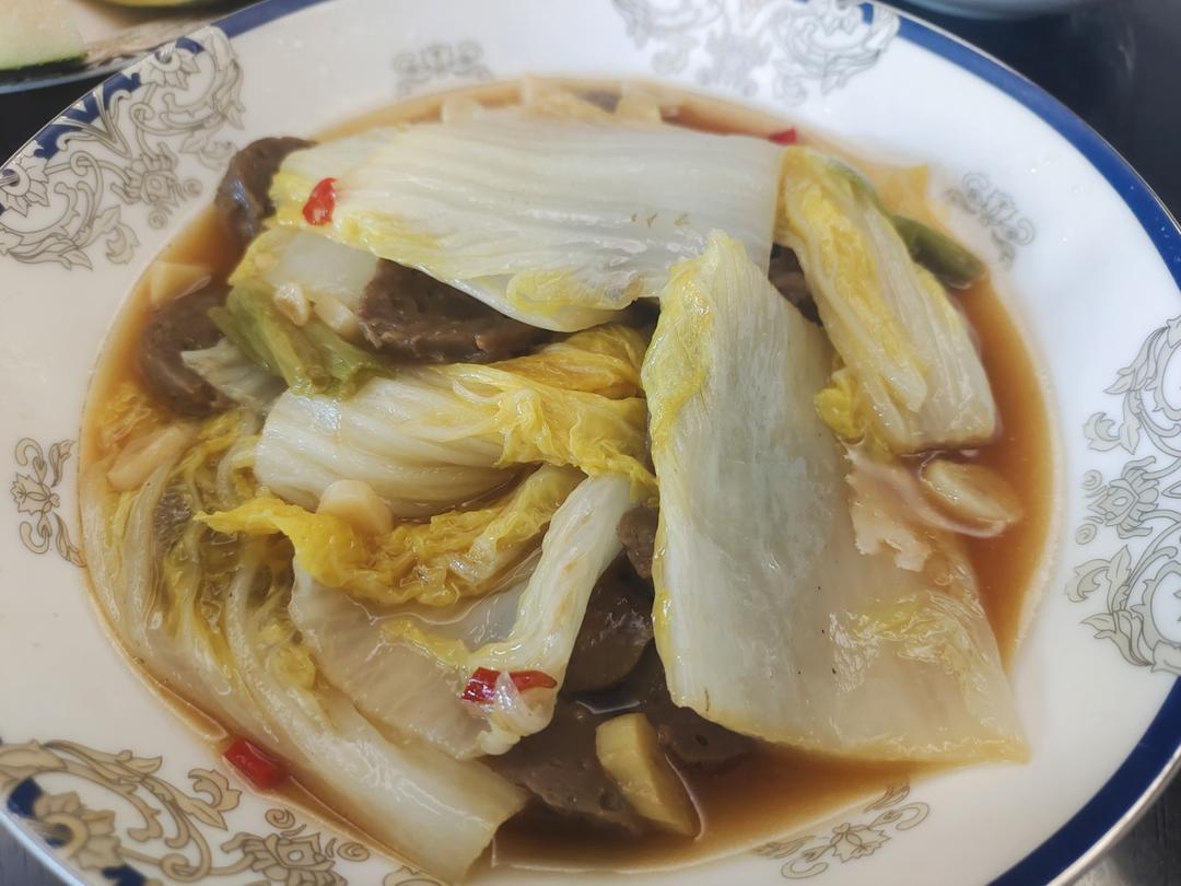超下饭猪肉丸炒娃娃菜