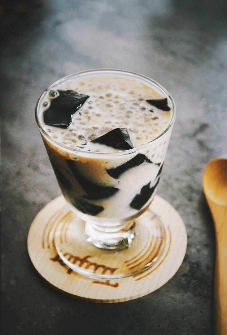 shuigirl-玄米布做的椰汁仙草西米露