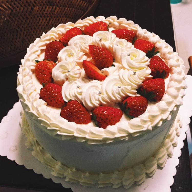 鲜奶油水果蛋糕