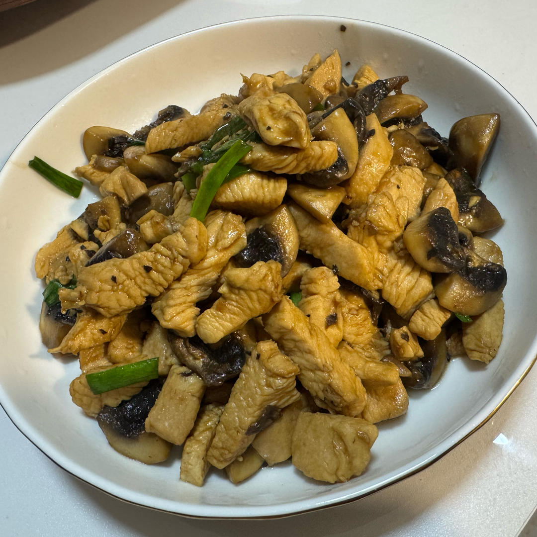 好吃低脂口蘑炒鸡胸肉