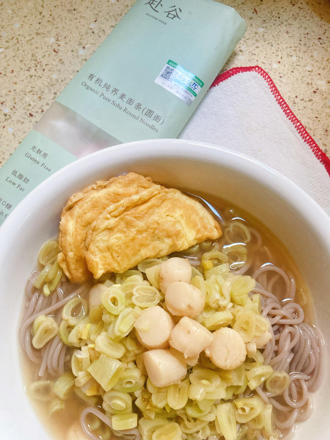 低卡鲜掉眉毛！芸豆扇贝荞麦面