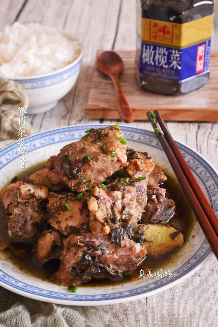 超级快手橄榄菜蒸排骨