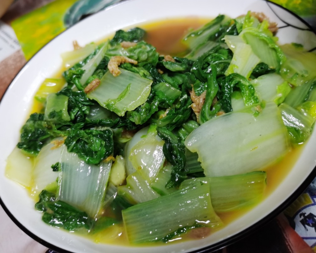 鲜美营养的 虾米🦐杭白菜的做法