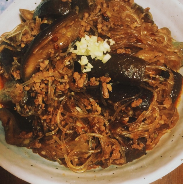 肉末茄子粉丝煲